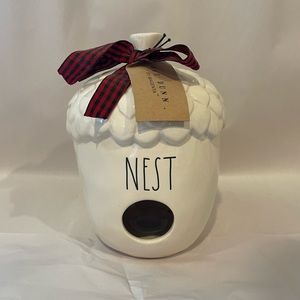 🪺💛 SALE! Rae Dunn acorn shaped NEST birdhouse 🐦